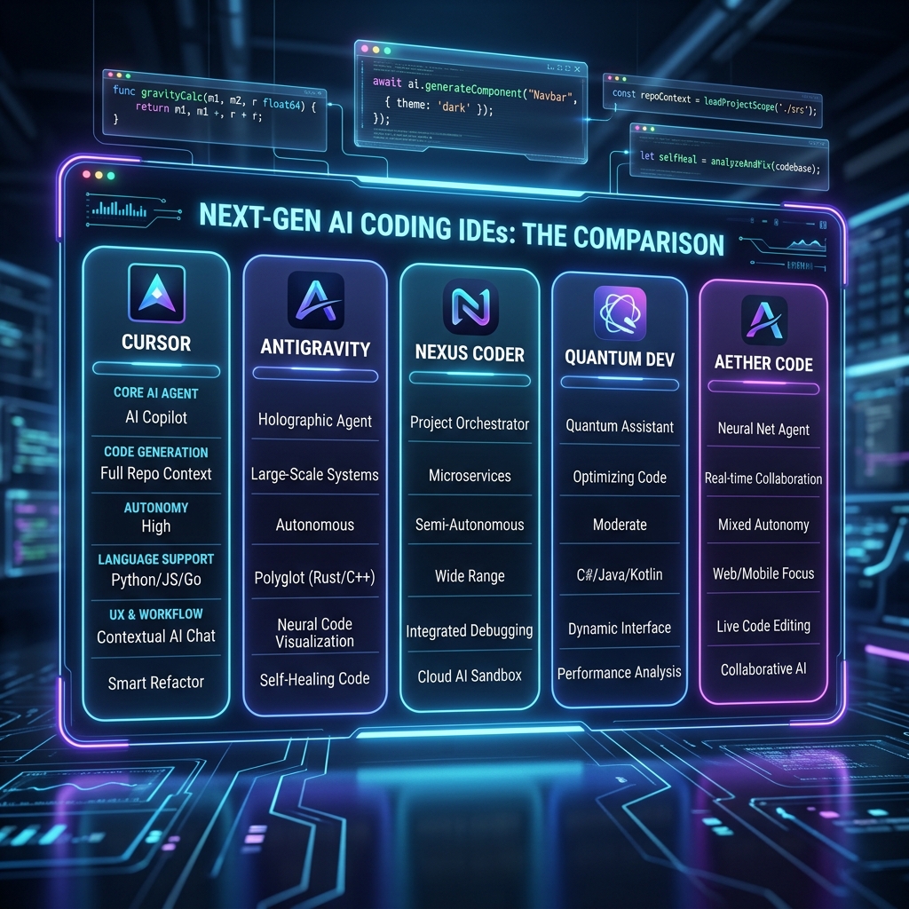 Cursor Codex Claude Code Copilot Antigravity beş Agent IDE instructions karşılaştırma tablosu