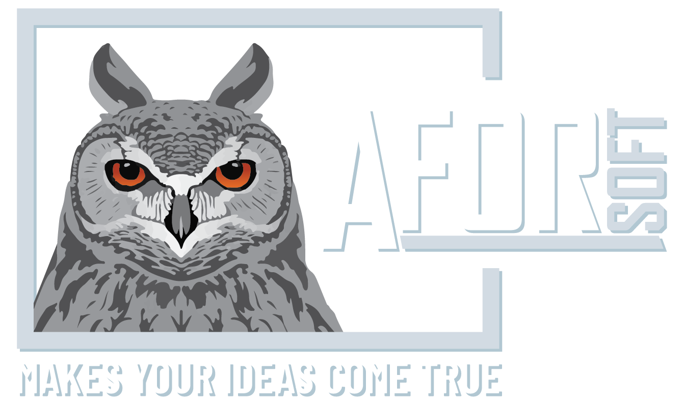 Aforsoft Yazılım Danışmanlık Siyah Fon Logo